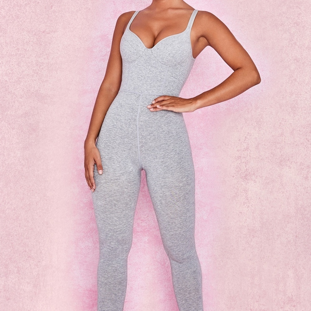 House of CB KALANI Grey Soft Loungewear Jumpsuit